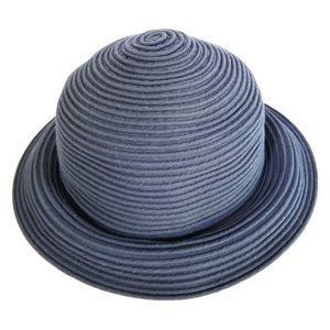 AUGUST ROUND WOMENS HAT‎ - Collapsable《651》Sunday church blue swirls